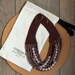 EUC Fairchild Baldwin Multi-Strand Necklace - Purple and Brown